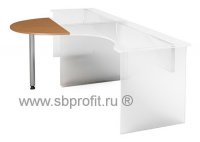 Приставка к двум составленным эргономичным столам шириной 55 см
