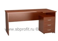 Стол эргономичный удлиненный с выкатной тумбой
