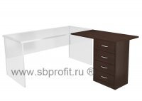 Тумба офисная приставная, 4 ящика +топСТП7