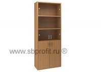 Шкаф для бумаг широкий высокий стекло