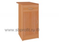 Тумба офисная приставная, 1 ящик+ниша с топом