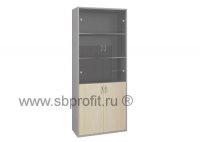 Шкаф для бумаг широкий высокий стекло