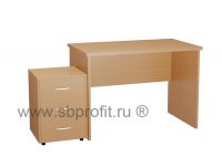 Стол письменный с выкатной тумбой