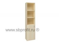 Шкаф для бумаг узкий высокий полуоткрытый