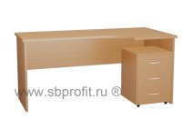 Стол эргономичный удлиненный с выкатной тумбой