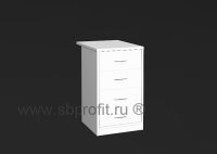 Тумба офисная приставная, 4 ящика