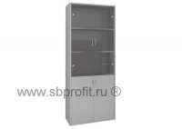 Шкаф для бумаг широкий высокий стекло