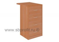 Тумба офисная приставная, 4 ящика