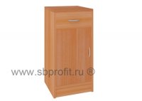 Тумба офисная приставная, 1 ящик+ниша с топом