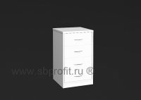 Тумба офисная приставная, 4 ящика