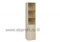 Шкаф для бумаг узкий высокий стекло