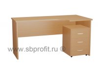 Стол эргономичный с выкатной тумбой