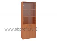 Шкаф для бумаг широкий высокий стекло
