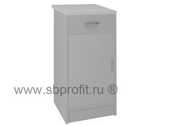 Тумба офисная приставная, 1 ящик+ниша с топом