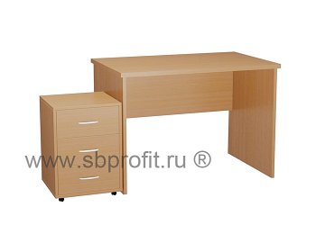 Стол письменный с выкатной тумбой