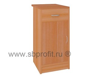 Тумба офисная приставная, 1 ящик+ниша с топом