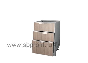Стол с тремя (2м + 1б) ящиками 50