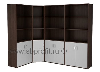 Компоновка угловая из шкафов для бумаг