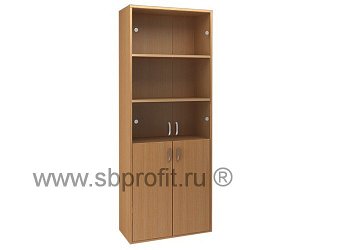 Шкаф для бумаг широкий высокий стекло