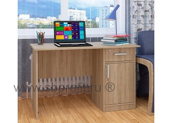 Стол письменный однотумбовый с дверцей