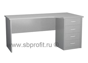 Стол эргономичный удлиненный с приставной тумбой