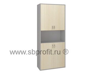 Шкаф для бумаг широкий высокий комбинированный