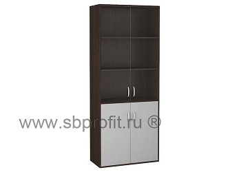 Шкаф для бумаг широкий высокий стекло