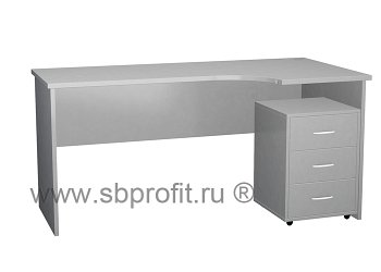 Стол эргономичный удлиненный с выкатной тумбой