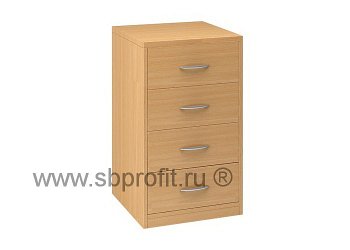 Тумба офисная приставная, 4 ящика