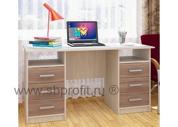 Стол письменный двухтумбовый с ящиками