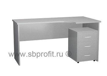 Стол эргономичный с выкатной тумбой