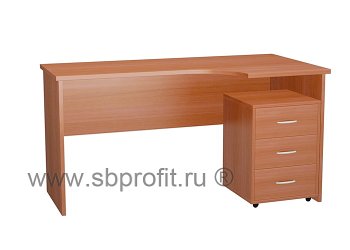 Стол эргономичный с выкатной тумбой