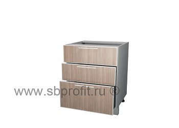 Стол с тремя (2м + 1б) ящиками 65
