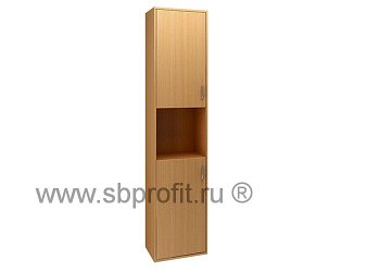 Шкаф для бумаг узкий высокий комбинированный