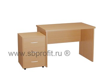 Стол короткий с выкатной тумбой