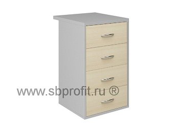 Тумба офисная приставная, 4 ящика