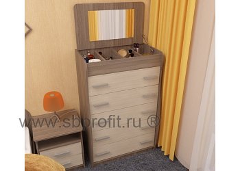 Комод 5 ящиков + зеркало