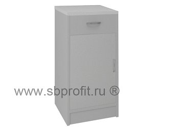 Тумба офисная приставная, 1 ящик+ниша с топом
