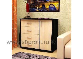 Комод 4 ящика + дверца