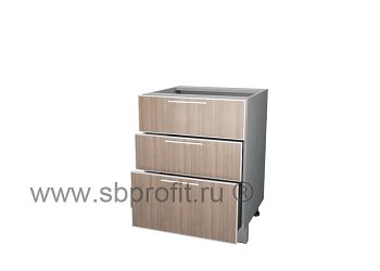 Стол с тремя (2м + 1б) ящиками 60