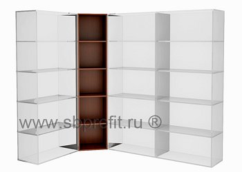 Стеллаж для бумаг узкий высокий угловой