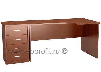 Стол эргономичный с приставной тумбой