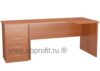 Стол эргономичный с приставной тумбой