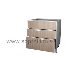 Стол с тремя (2м + 1б) ящиками 75